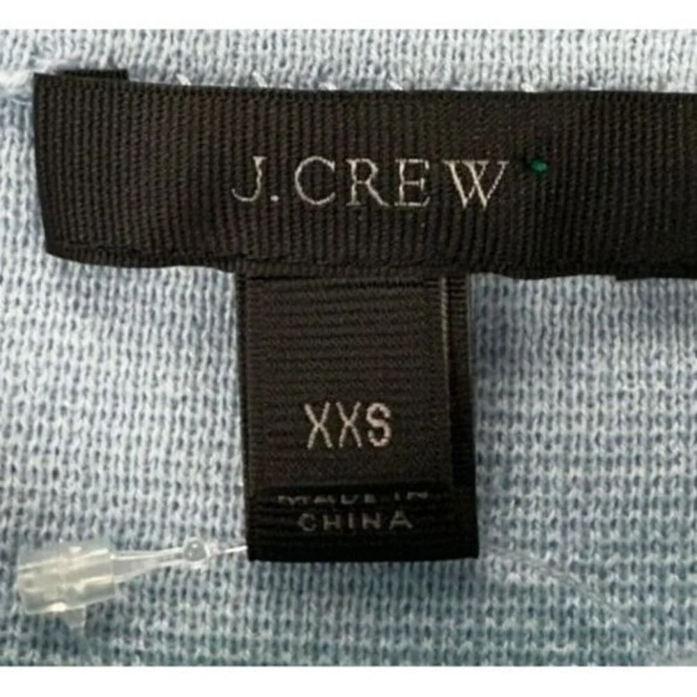 J Crew Sweatshirt Women 2XS Blue Merino Wool Blend Crew Neck Pullover Ladies NEW